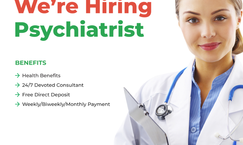 Psychiatrist Job Opening at Intuitive Health Services